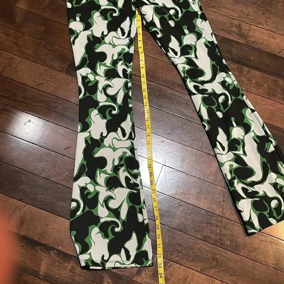 Zara Jacquard Asymmetrical one arm Top & wide leg pants set Size M 70s Retro NWT - Picture 11 of 16